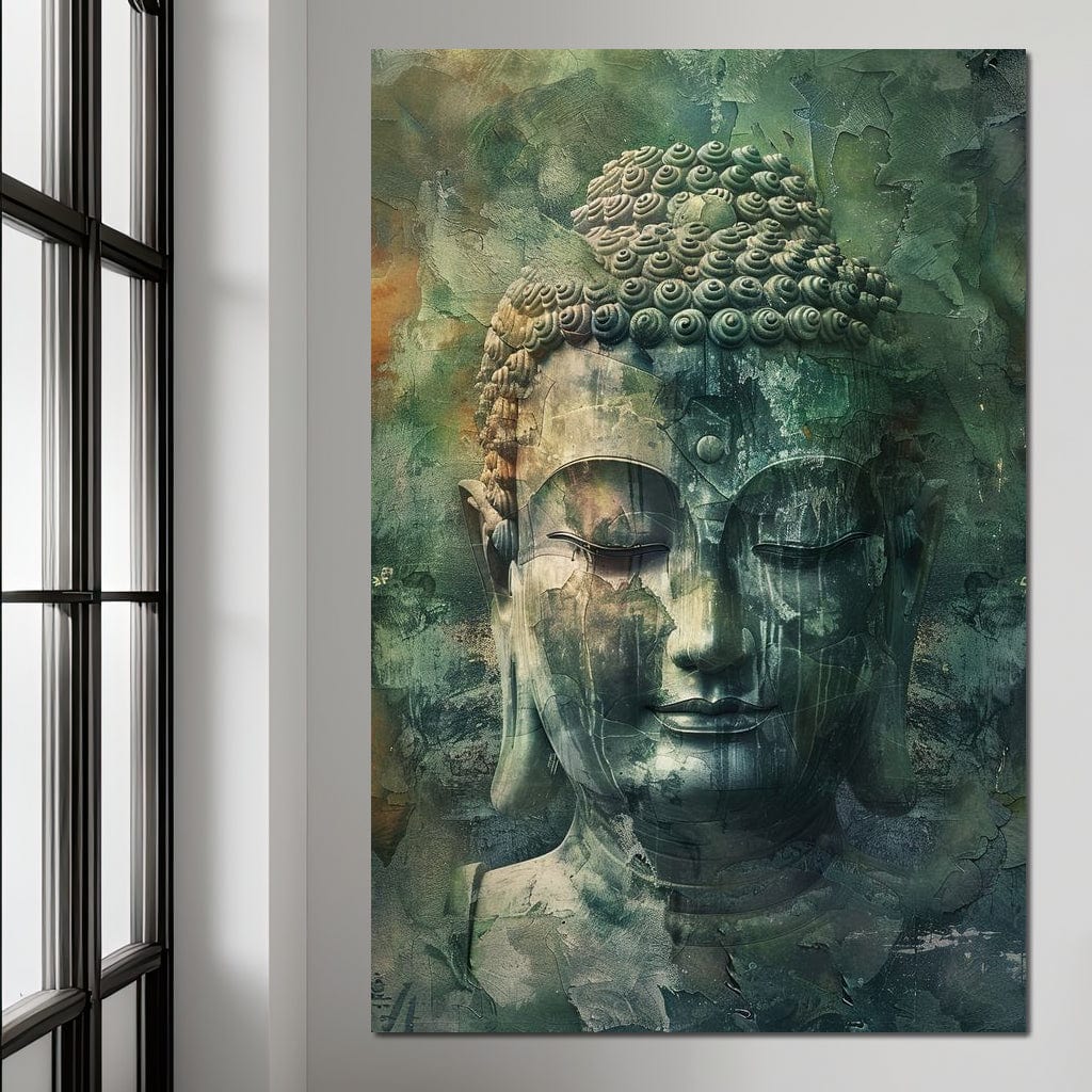 Tablou Canvas Premium LuxCanva® I136, Esenta Meditativa, Buddha, Zen, Meditatie, Liniste, Spiritualitate, Emotie, Natura, Armonie, Urna, Arta, Umbre, Living, Dormitor