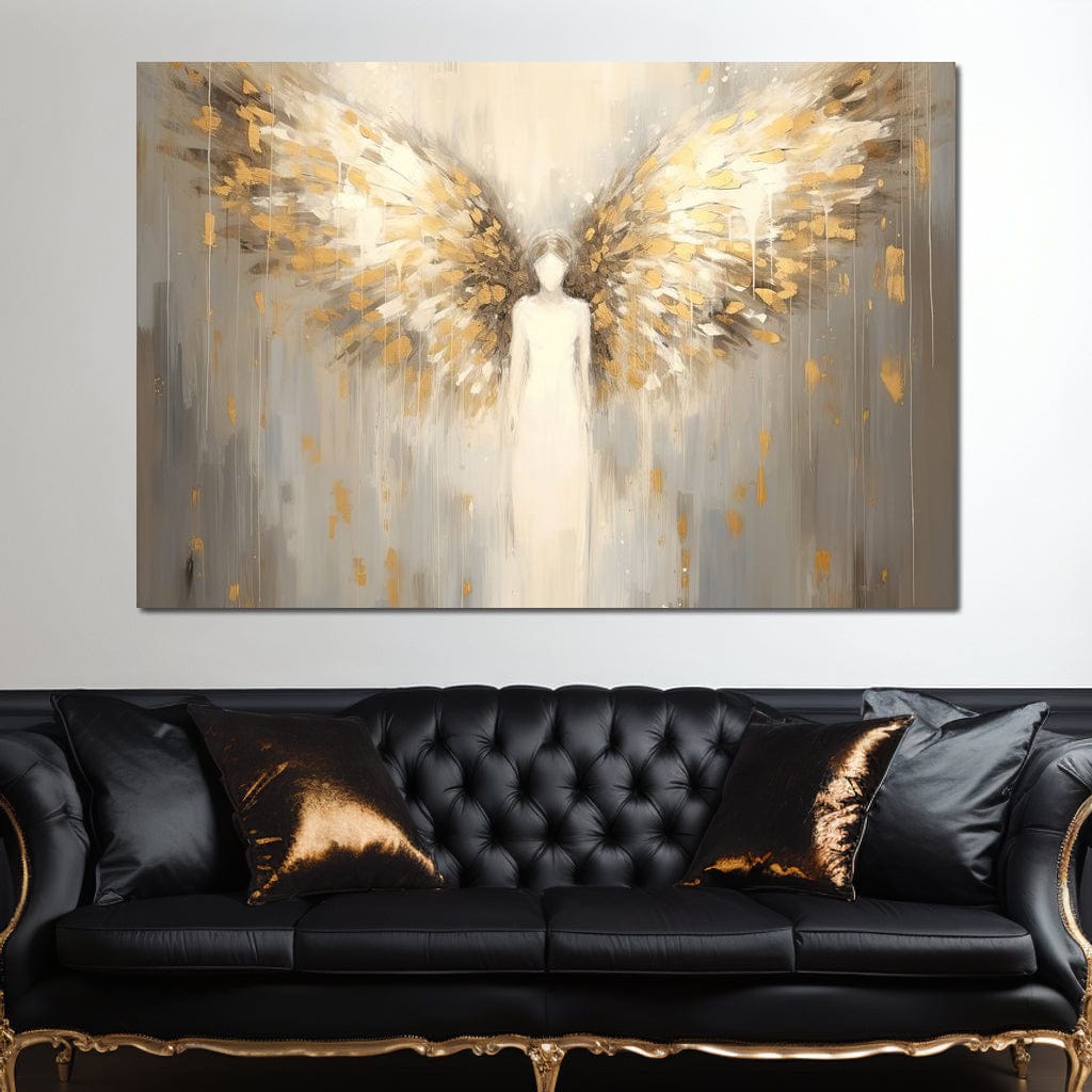 Tablou Canvas Premium LuxCanva® H1000, Aura Puritatii , Rai, Divinitate, Aurite, Aripi, Inger, Porti, Univers, Religie, Crestinism, Living, Dormitor, Birou