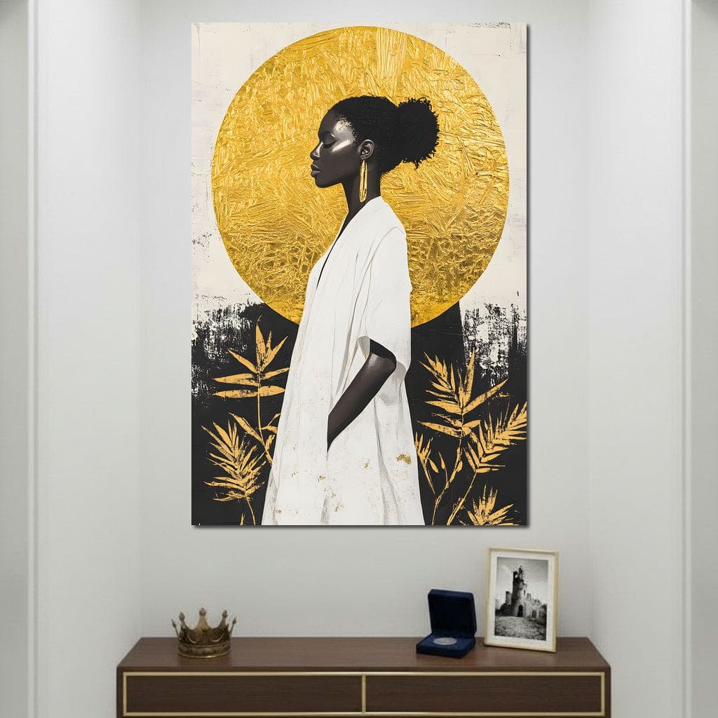 Tablou Canvas Premium, LuxCanva® G1232, Cercul Vietii, Soare, Nemarginit, Tacere, Zeita, Spirit, Solar, Portret, Alchimie, Estetic, Minimalism, Liniste, Calm, Frumusete, Africa, Salon, Living, Dormitor