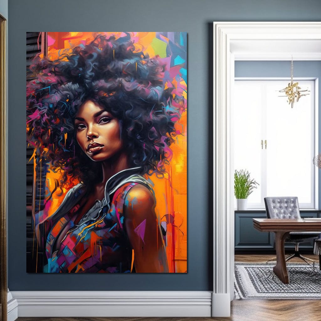Tablou Canvas Premium LuxCanva® G1035, Spirit Rebel ,  Urban, Afro, Electric, Independenta, Contrast, Frumusete, Living, Dormitor, Culori vibrante
