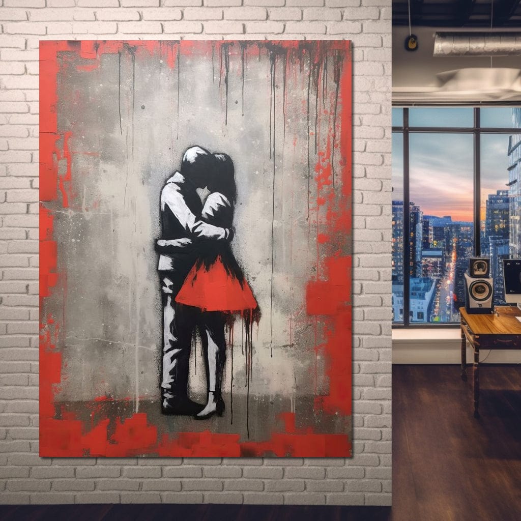 Tablou Canvas Premium LuxCanva® E1020, Un Moment pentru Eternitate , Imbratisare, Indragostiti, Pasiune, Tacere, Pace, Living Room, Culori vibrante