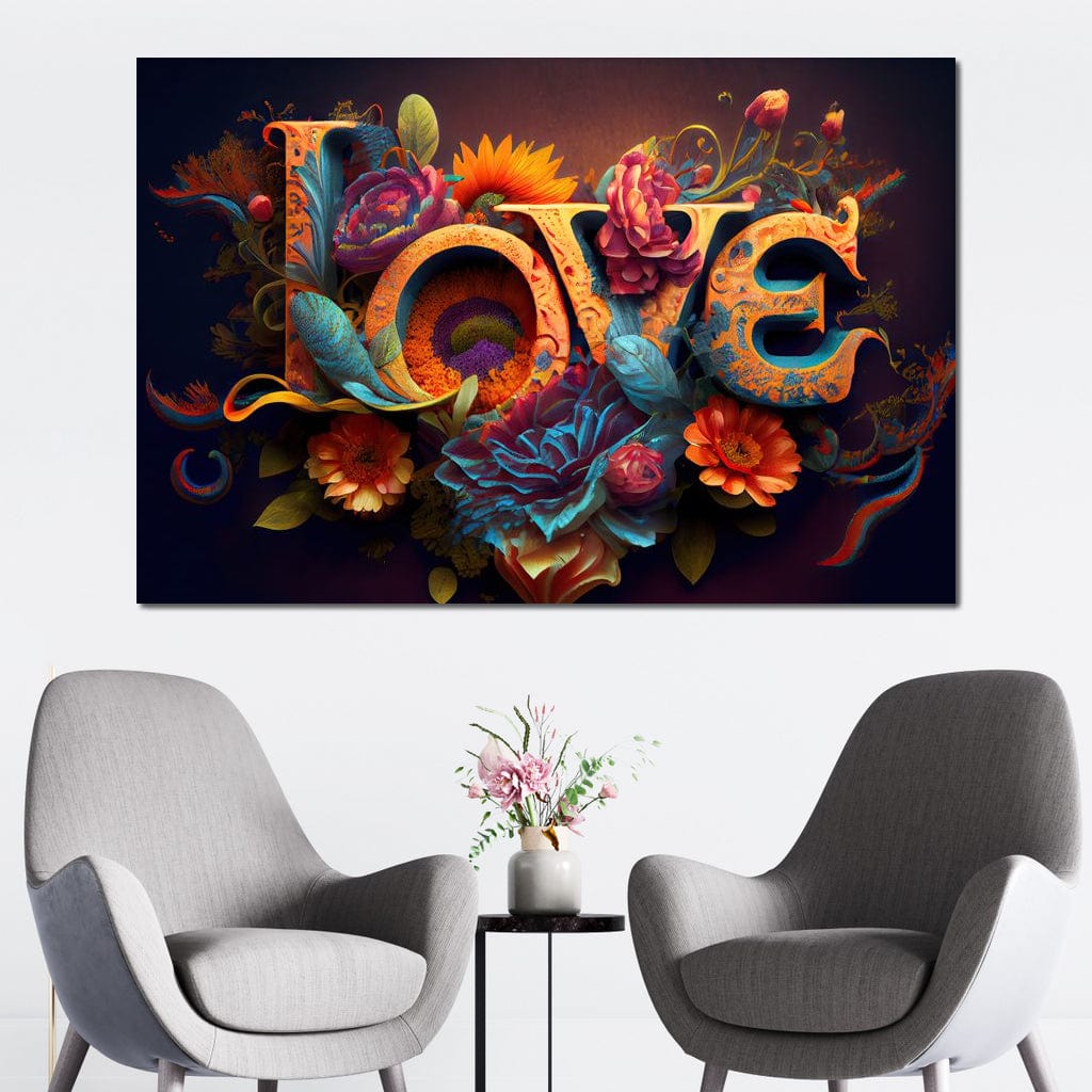 Tablou Canvas Premium LuxCanva® E1001, Flori ale Iubirii si Armoniei, Iubire, Flori, Natura, Eleganta, Living, Culori Vibrante