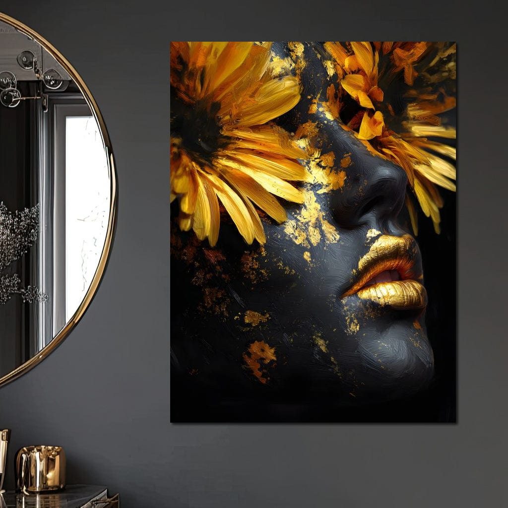 Tablou Canvas Premium, LuxCanva® G1220, Flori din Olimp, Soare, Aura, Lumina, Eclipsa, Zeitate, Mistic, Zeita, Ascuns, Timiditate, Visare, Dorinta, Splendoare, Salon, Birou, Living, Dormitor