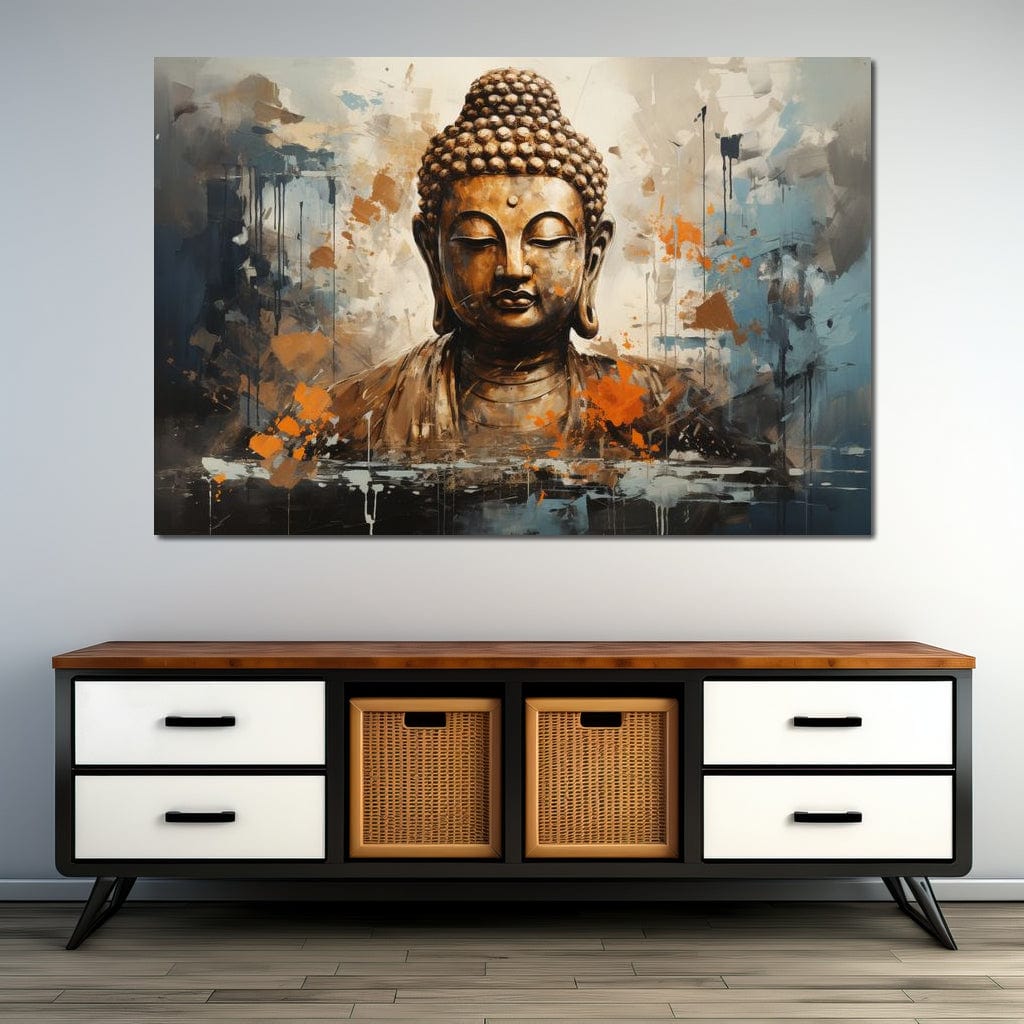 Tablou Canvas Premium LuxCanva® I140, Serenitate Abstracta. Buddha, Zen, Echilibru, Meditatie, Spiritualitate, Contemplare, Armonie, Traditie, Reflexie, Living, Dormitor