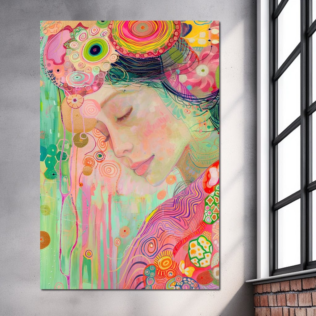 Tablou Canvas Premium, LuxCanva® G1114, Vis Pastel,  Curcubeu, Pastelat, Magie, Cromatica, Zana, Padure, Simbolism, Arta, Living, Dormitor