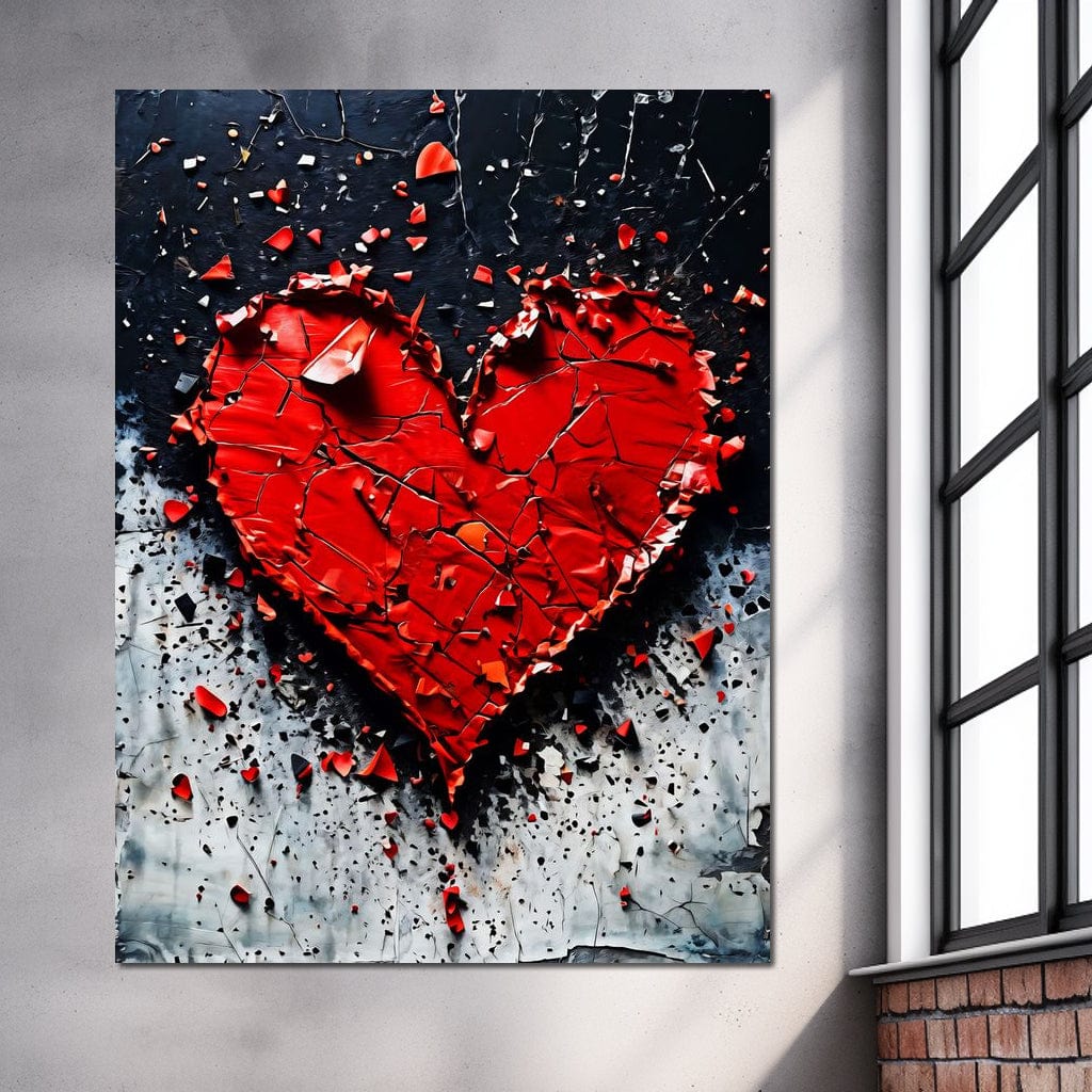 Tablou Canvas Premium LuxCanva® E1007, Dragoste in Ruine, Iubire, Fragilitate, Pasiune, Ruptura, Emotie, Living Room, Culori vibrante