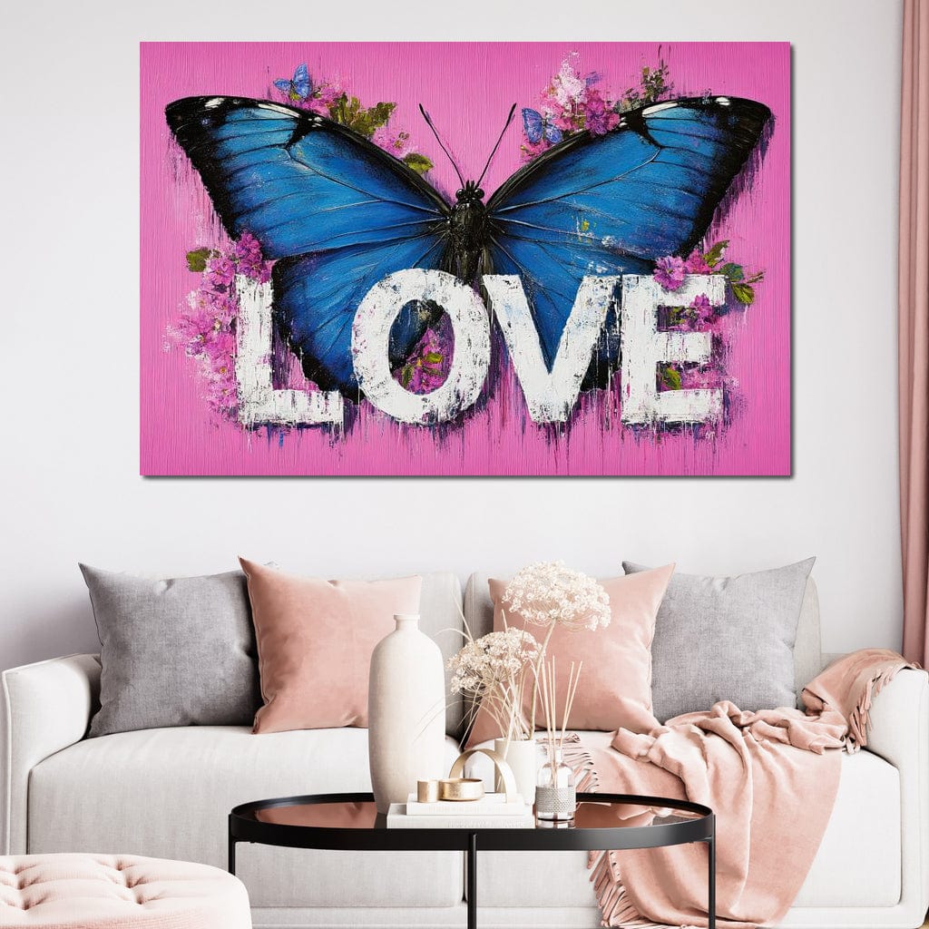 Tablou Canvas Premium LuxCanva® E1015, Metamorfoza Sentimentelor, Fluture, Iubire, Aripi, Zbor, Metamorfoza, Living Room, Culori vibrante