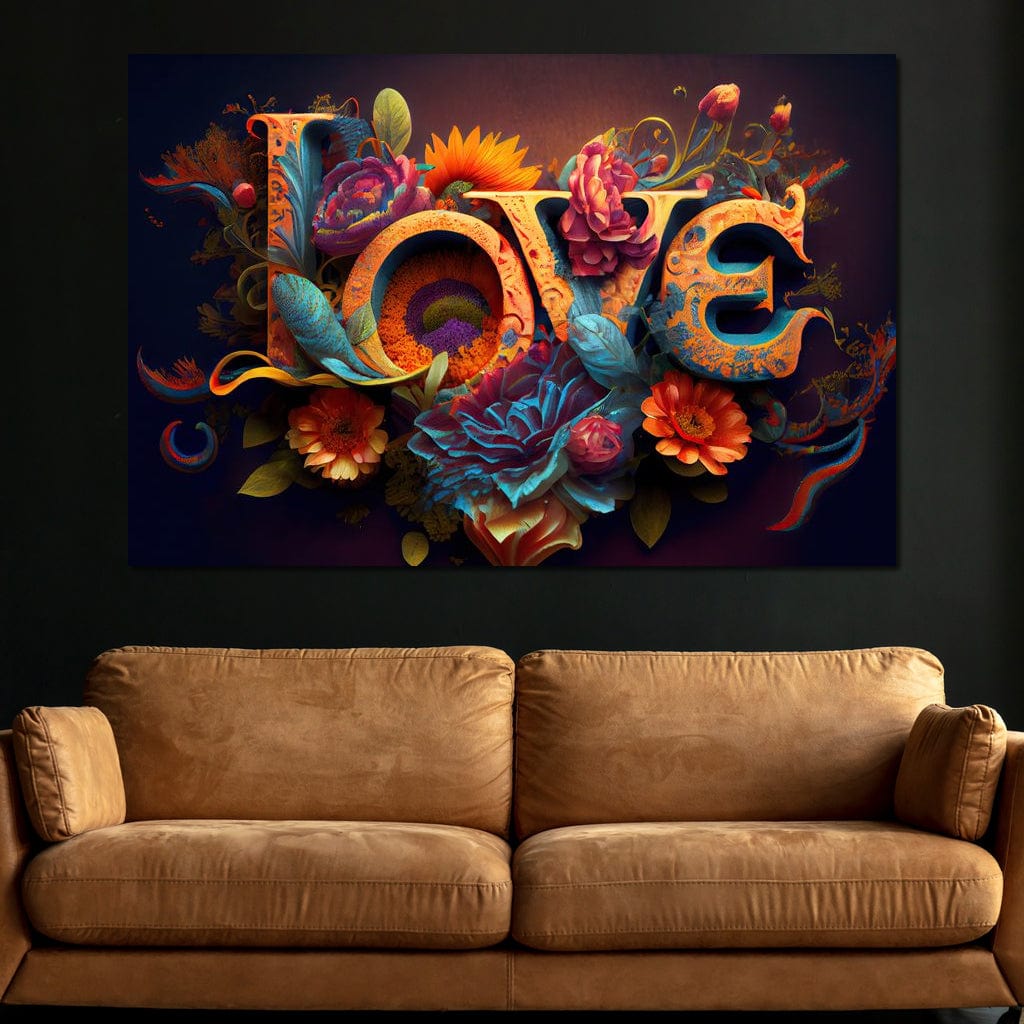 Tablou Canvas Premium LuxCanva® E1001, Flori ale Iubirii si Armoniei, Iubire, Flori, Natura, Eleganta, Living, Culori Vibrante