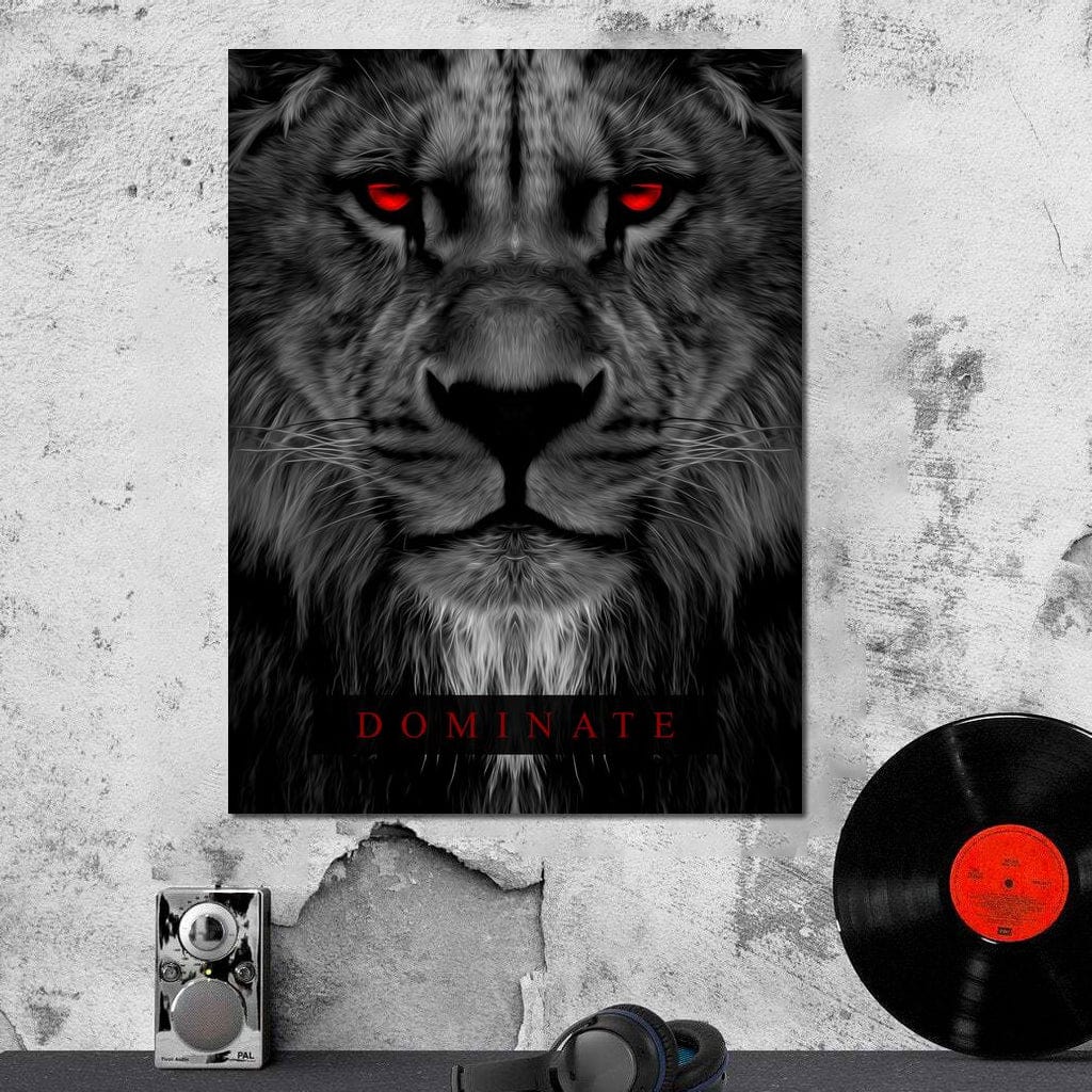 Tablou Canvas Premium LuxCanva® F1021, Fii Rege , Leu, Lider, Puternic, Jungla, Forta, Savana, Coroana, Impunator, Living Room, Birou, Culori vibrante