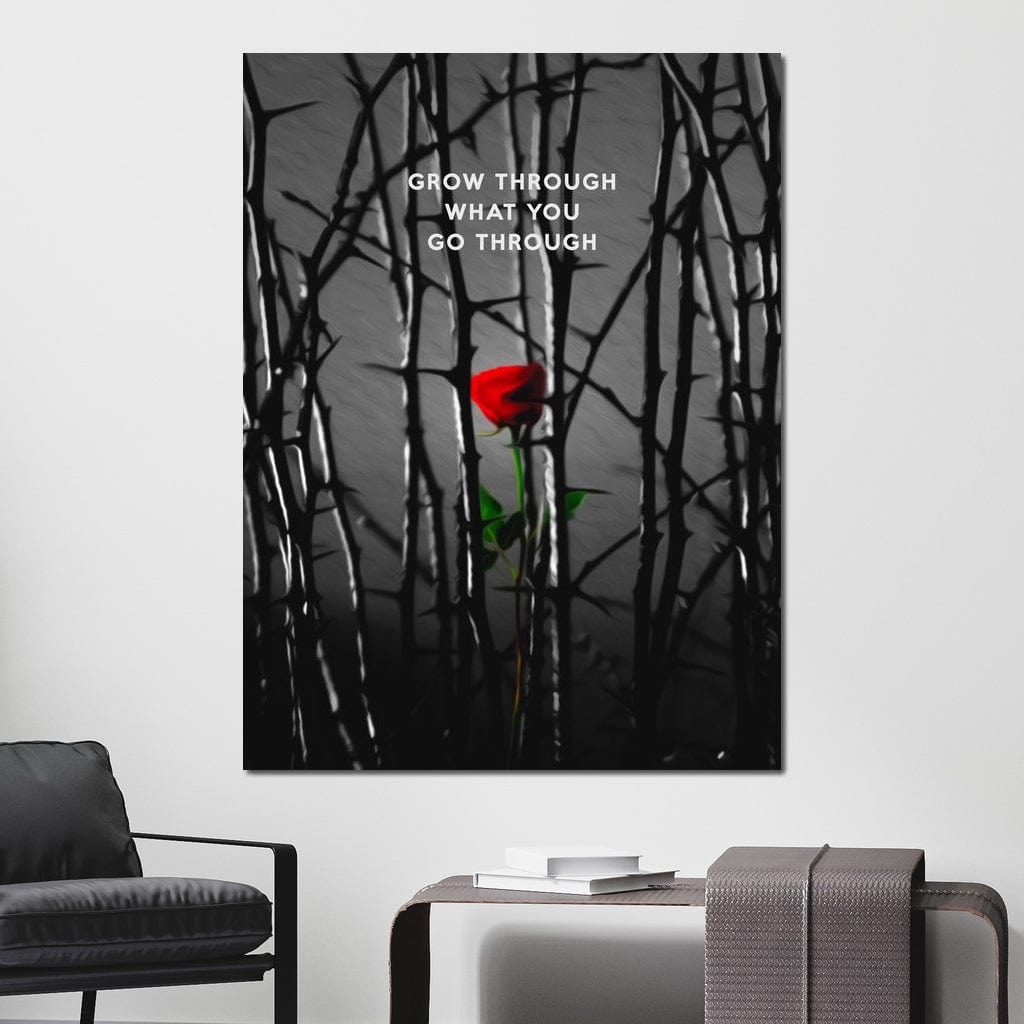 Tablou Canvas Premium LuxCanva® F1000, Puterea de a Inflori , Speranta, Vindecare, Evolutie, Curaj, Perseverenta, Living Room, Culori vibrante