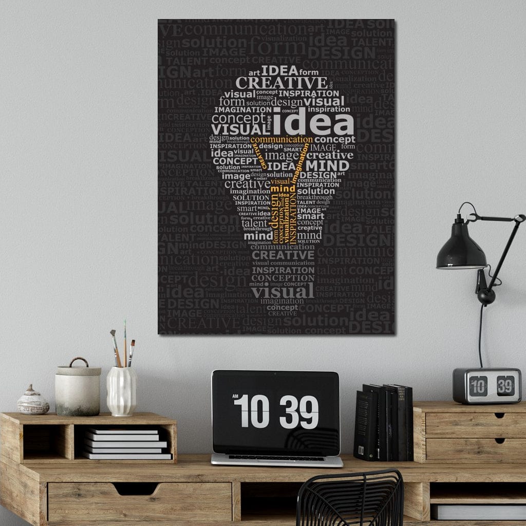 Tablou Canvas Premium LuxCanva® F1025, Ideile Schimba Lumea , Inovatie, Concept, Antreprenor, Idei, Living Room, Birou, Culori vibrante