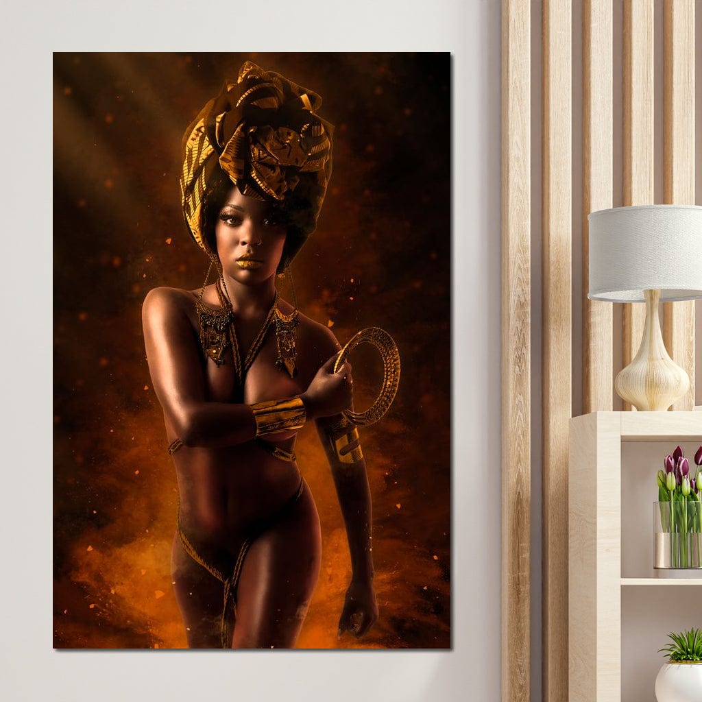 Tablou Canvas Premium, LuxCanva® G1206, Eterna Zeitate, Foc, Ritual, Forta, Turban, Mistic, Sacru, Aur, Incandescent Origine, Cultura, Ceremonie, Regalitate, Cosmic, Birou, Living, Dormitor