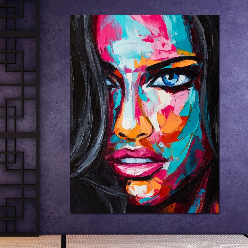 Tablou canvas decorativ cu pictura portret abstract de femeie