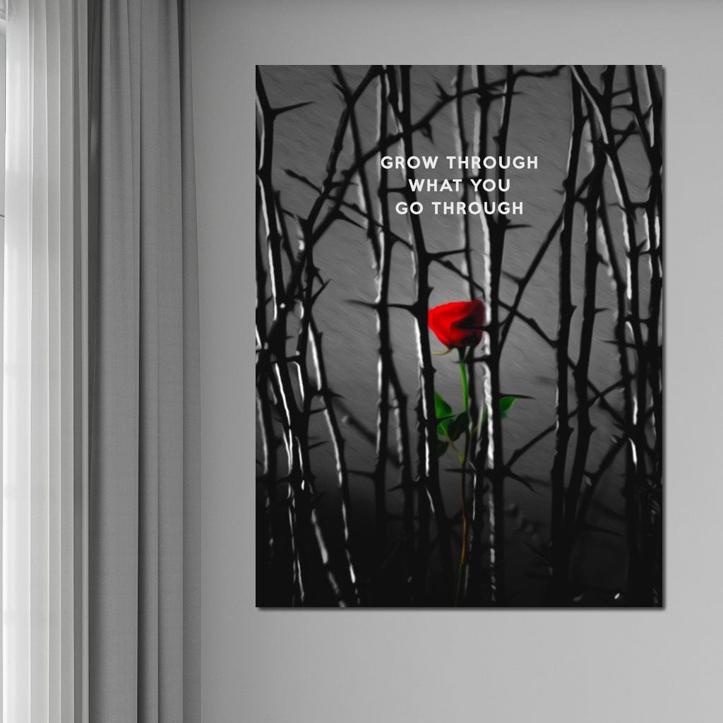 Tablou Canvas Premium LuxCanva® F1000, Puterea de a Inflori , Speranta, Vindecare, Evolutie, Curaj, Perseverenta, Living Room, Culori vibrante