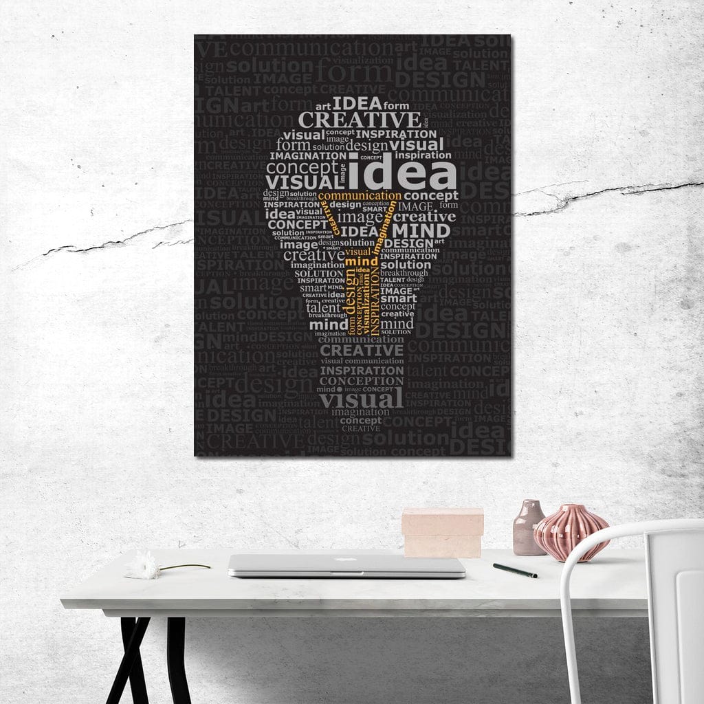 Tablou Canvas Premium LuxCanva® F1025, Ideile Schimba Lumea , Inovatie, Concept, Antreprenor, Idei, Living Room, Birou, Culori vibrante