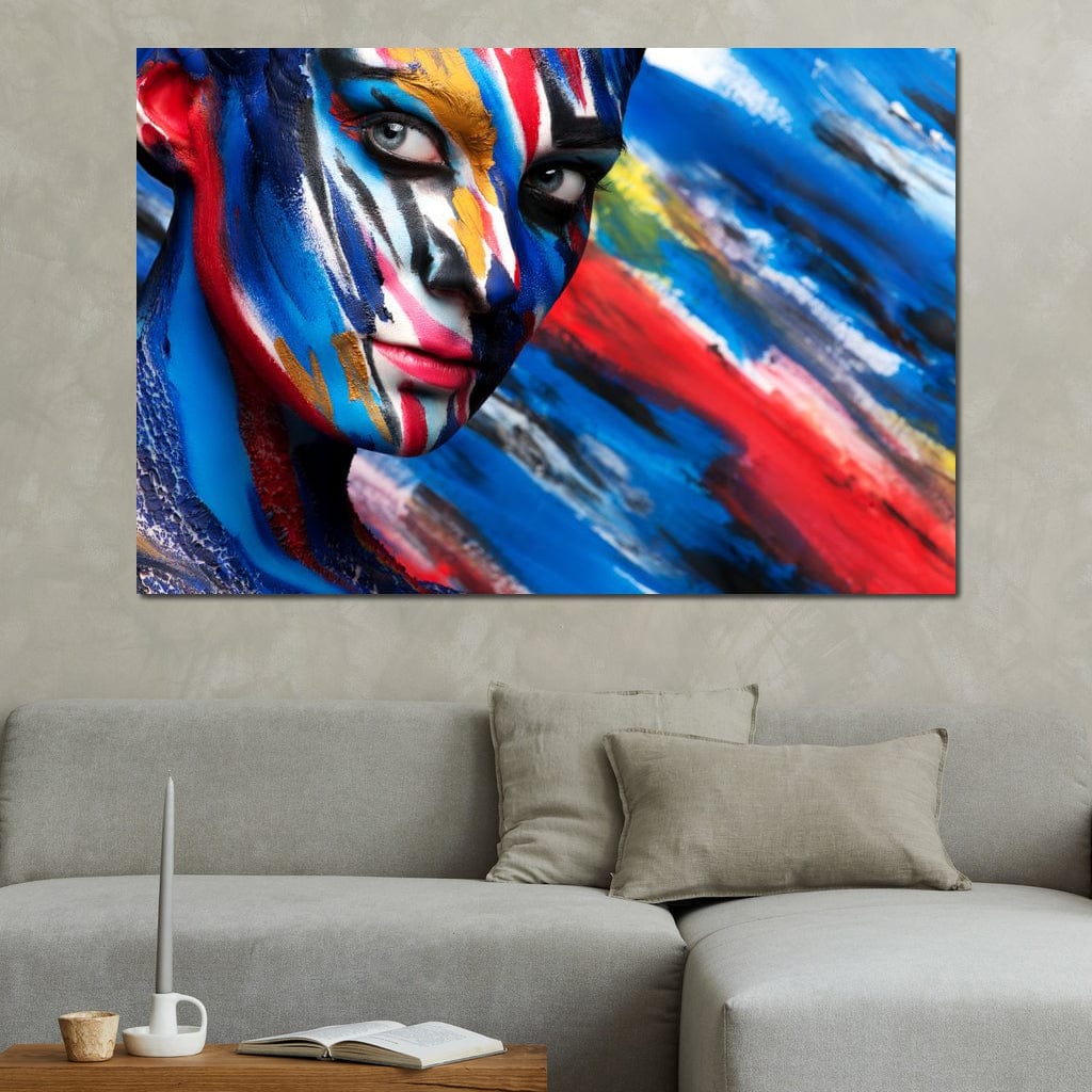 Tablou Canvas Premium, LuxCanva® G1088, Femeia Avatar, Curcubeu, Carisma, Ochi, Verzi, Privire, Fata, Nuante, Mister, Photo, Shooting, Living, Dormitor