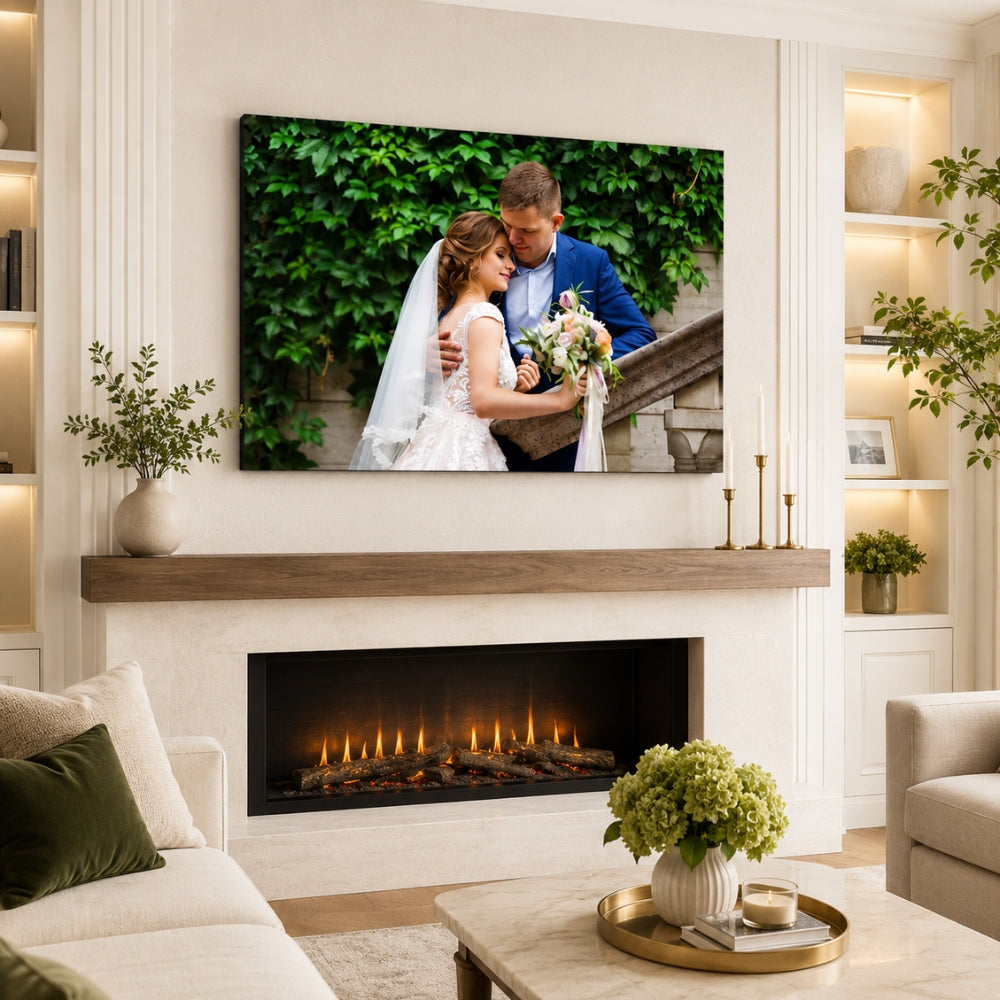 Tablou canvas decorativ cu tablou canvas cu miri in costum si rochie