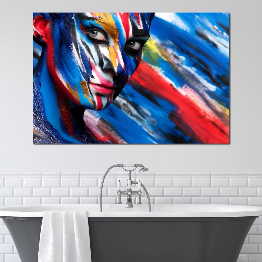 Tablou Canvas Premium, LuxCanva® G1088, Femeia Avatar, Curcubeu, Carisma, Ochi, Verzi, Privire, Fata, Nuante, Mister, Photo, Shooting, Living, Dormitor