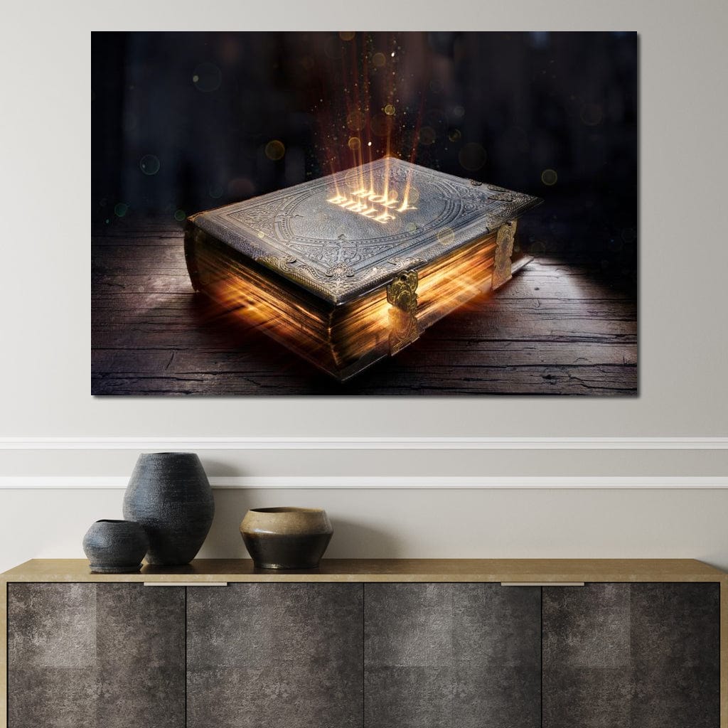 Tablou Canvas Premium LuxCanva® H1018 Cartea Sacra a Vietii , Cuvant, Sacru, Credinta, Intelepciune, Adevar, Comoara, Revelatie, Lumina, Living