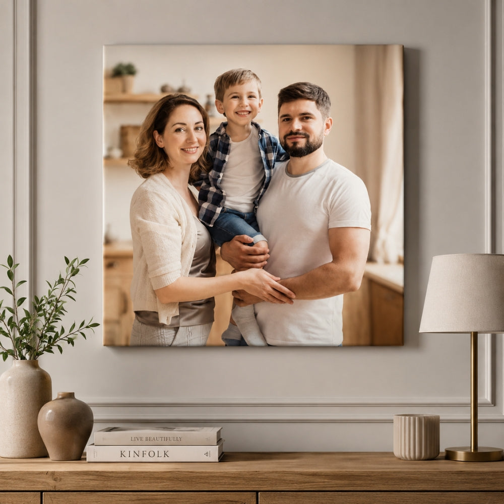 Tablou canvas cu tablou canvas cu familie zambitoare