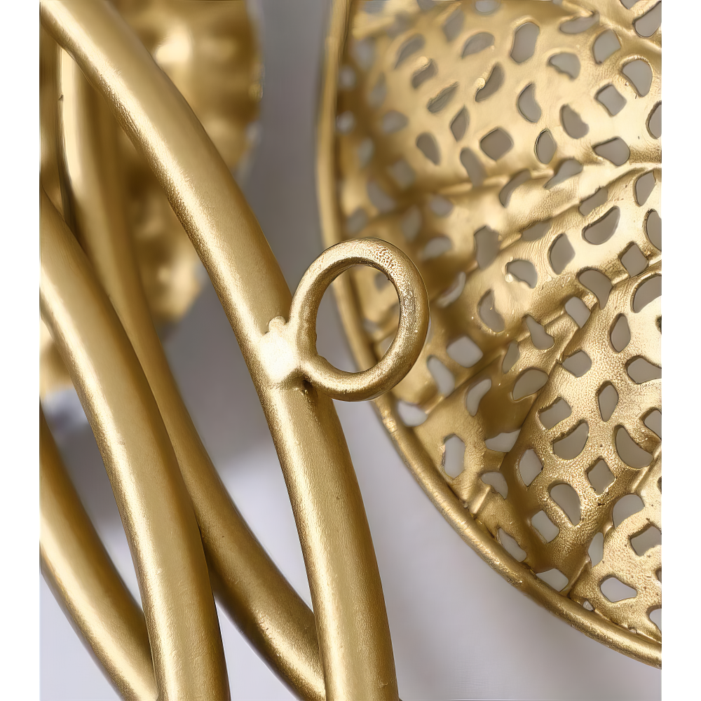 Decoratiune Metalica de Perete LuxCanva® Ocean Harmony A2136L, din Metal, Orizontala, Auriu, Turcoaz, Gri, Dimensiune Mare 157 x 57 cm