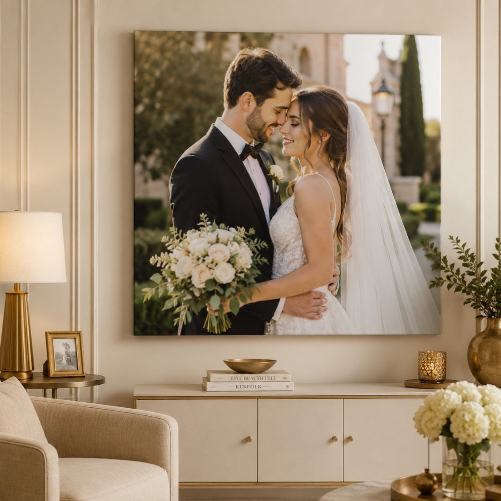 Tablou canvas cu familie zambitoare, tablou canvas pentru perete