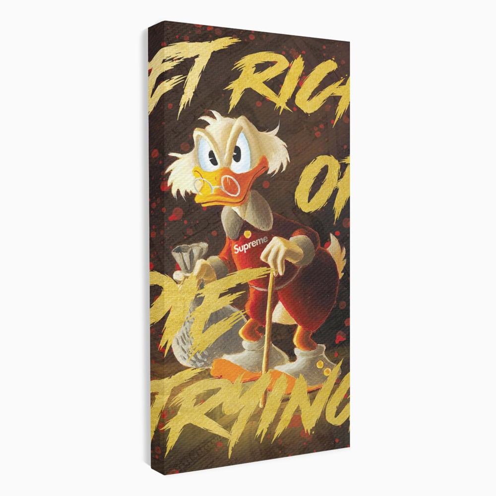 Tablou canvas cu tablou canvas cu scrooge mcduck, fara rama, pe sasiu de lemn