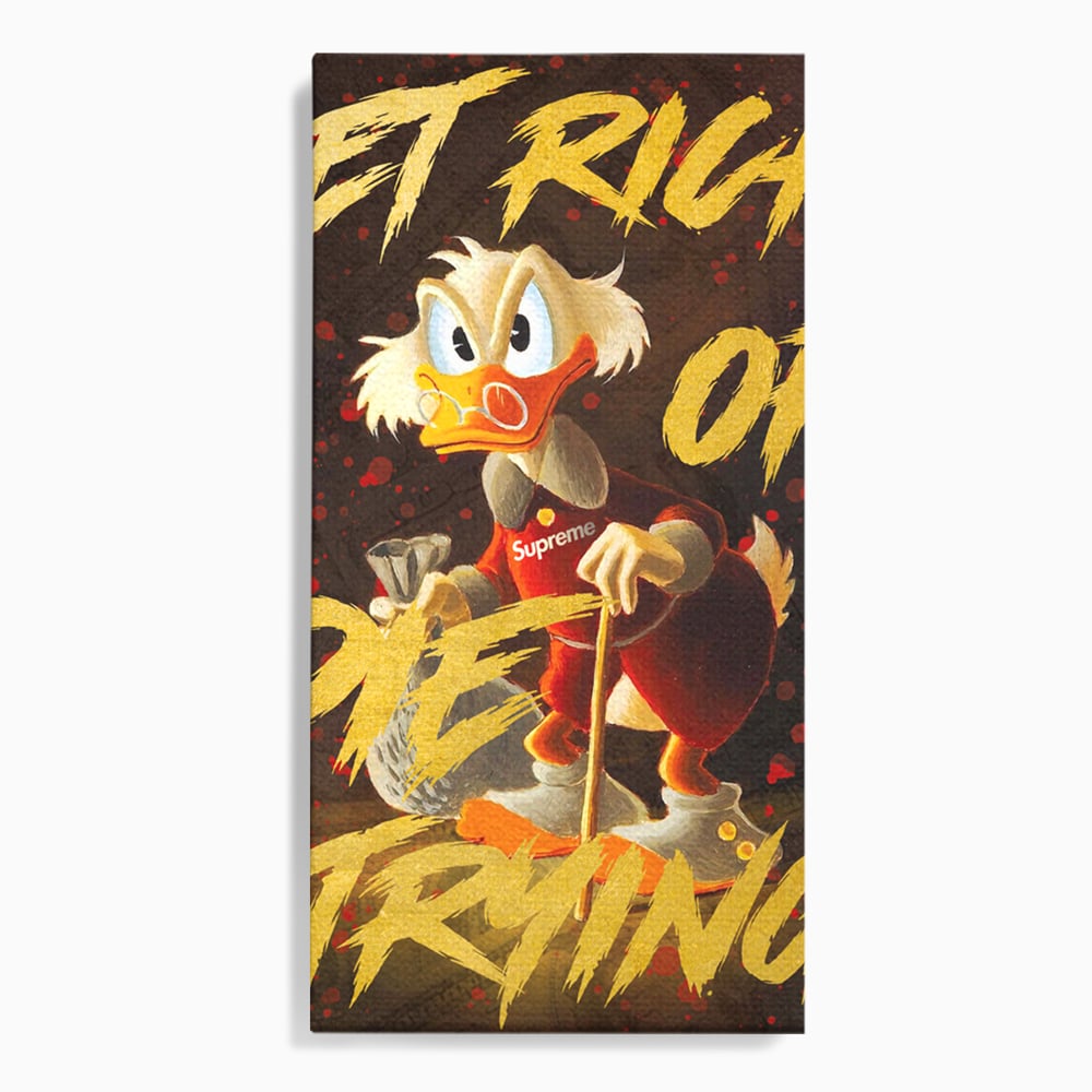 Tablou canvas cu tablou canvas cu scrooge mcduck, fara rama, pe sasiu de lemn