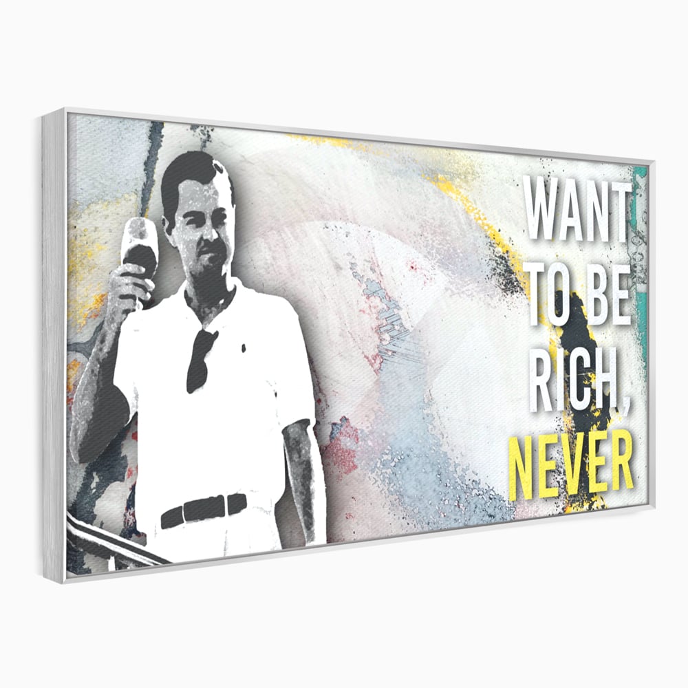 Tablou canvas cu tablou canvas cu leonardo dicaprio, in rama de aluminiu argintiu