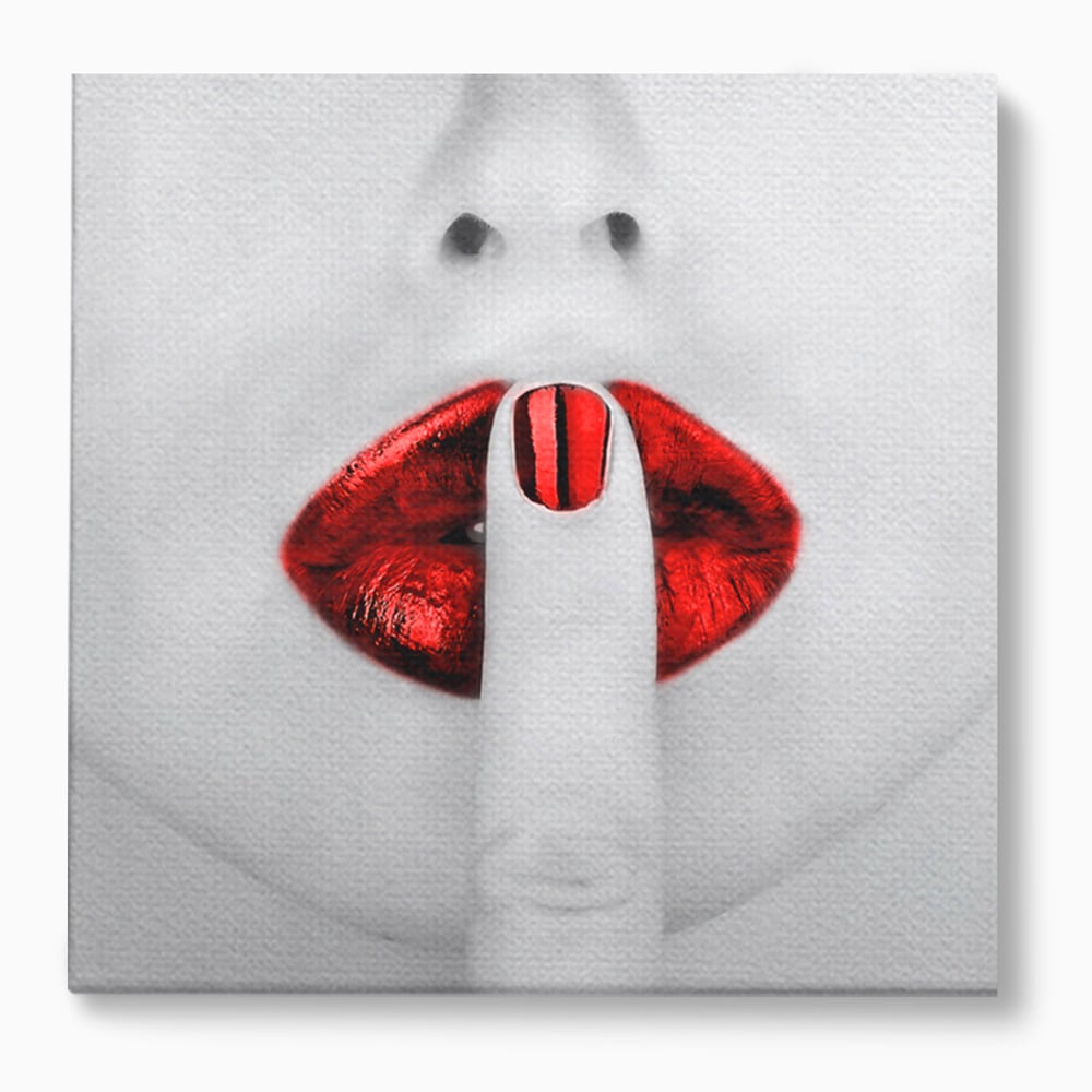 Tablou Canvas A1057, Red Lips , Senzual, Rosu, Nails, Abstract, Culori Vibrante