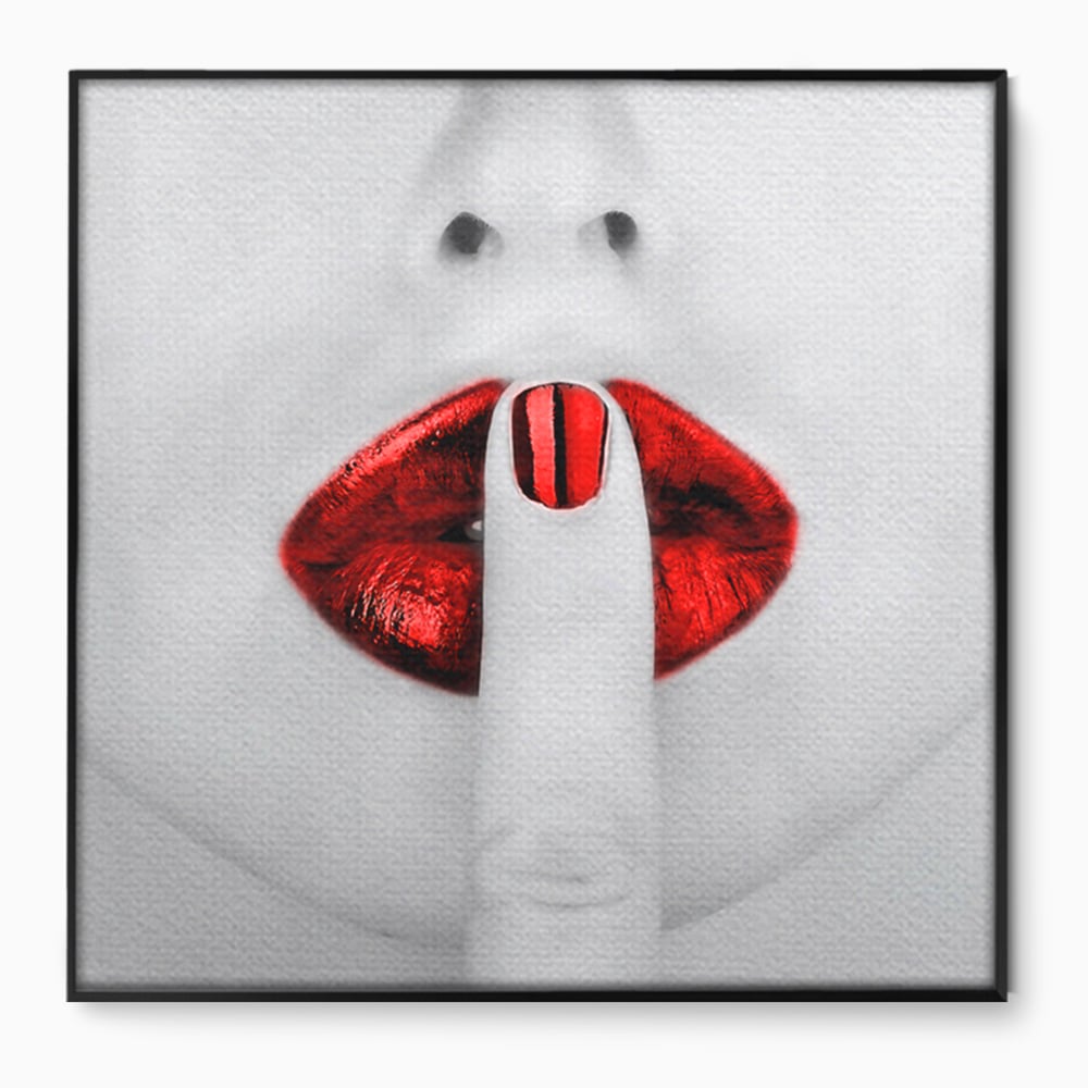 Tablou Canvas A1057, Red Lips , Senzual, Rosu, Nails, Abstract, Culori Vibrante