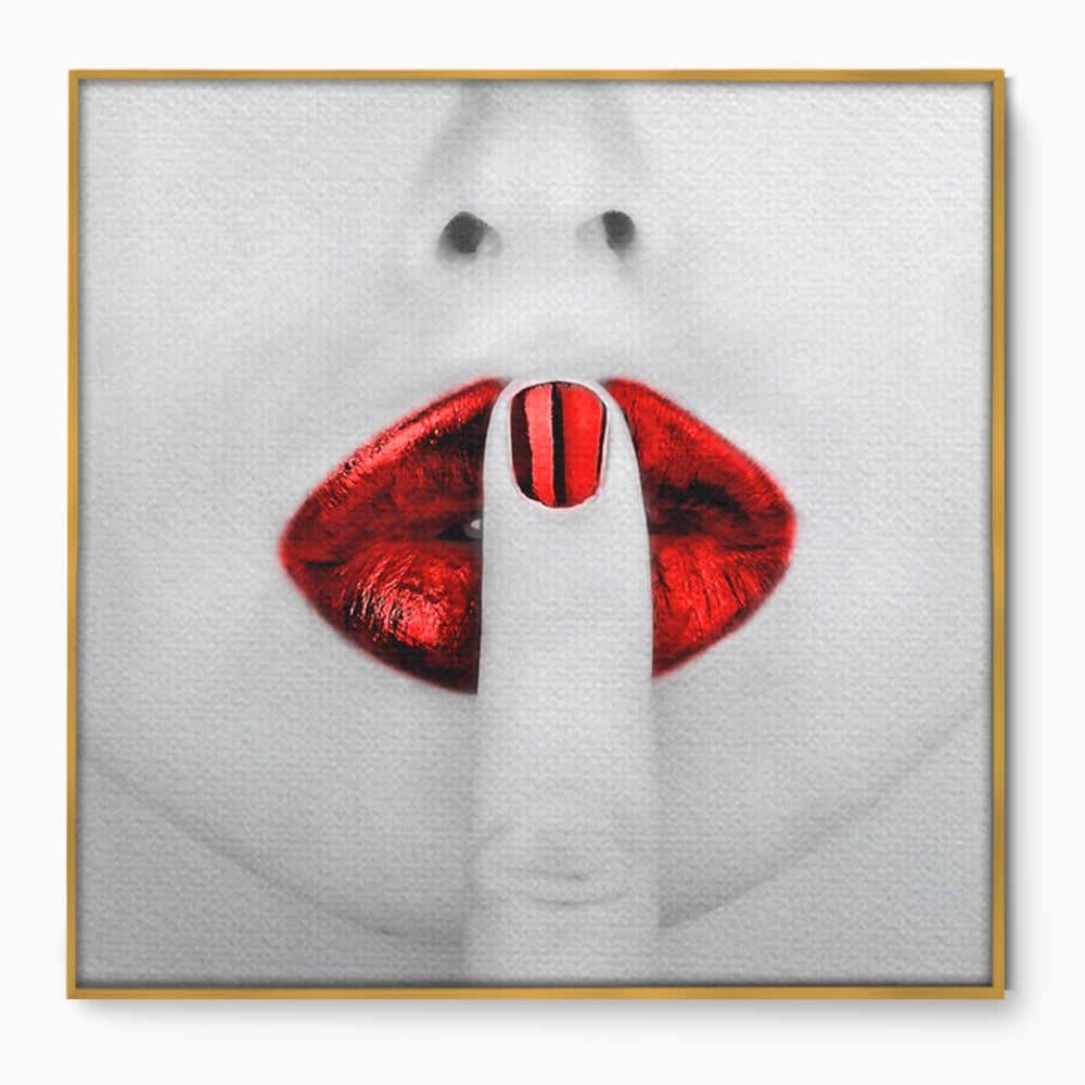 Tablou Canvas A1057, Red Lips , Senzual, Rosu, Nails, Abstract, Culori Vibrante