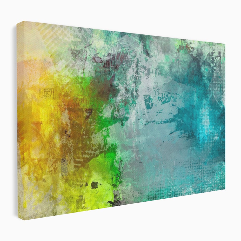 Tablou canvas cu tablou canvas cu compozitie abstracta, fara rama, pe sasiu de lemn