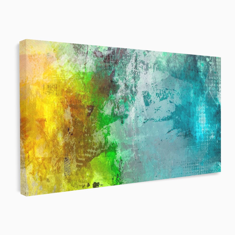 Tablou canvas cu tablou canvas cu compozitie abstracta, fara rama, pe sasiu de lemn