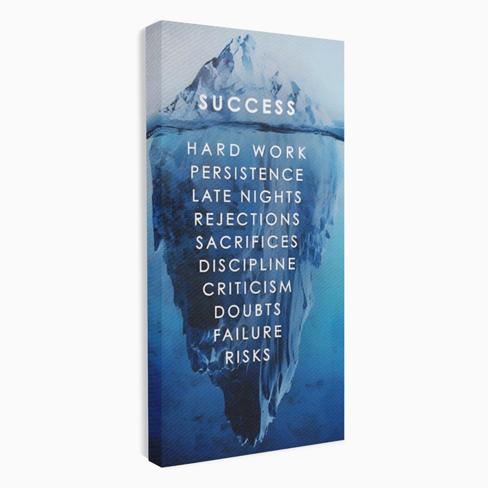Tablou canvas cu tablou canvas motivational iceberg, fara rama, pe sasiu de lemn