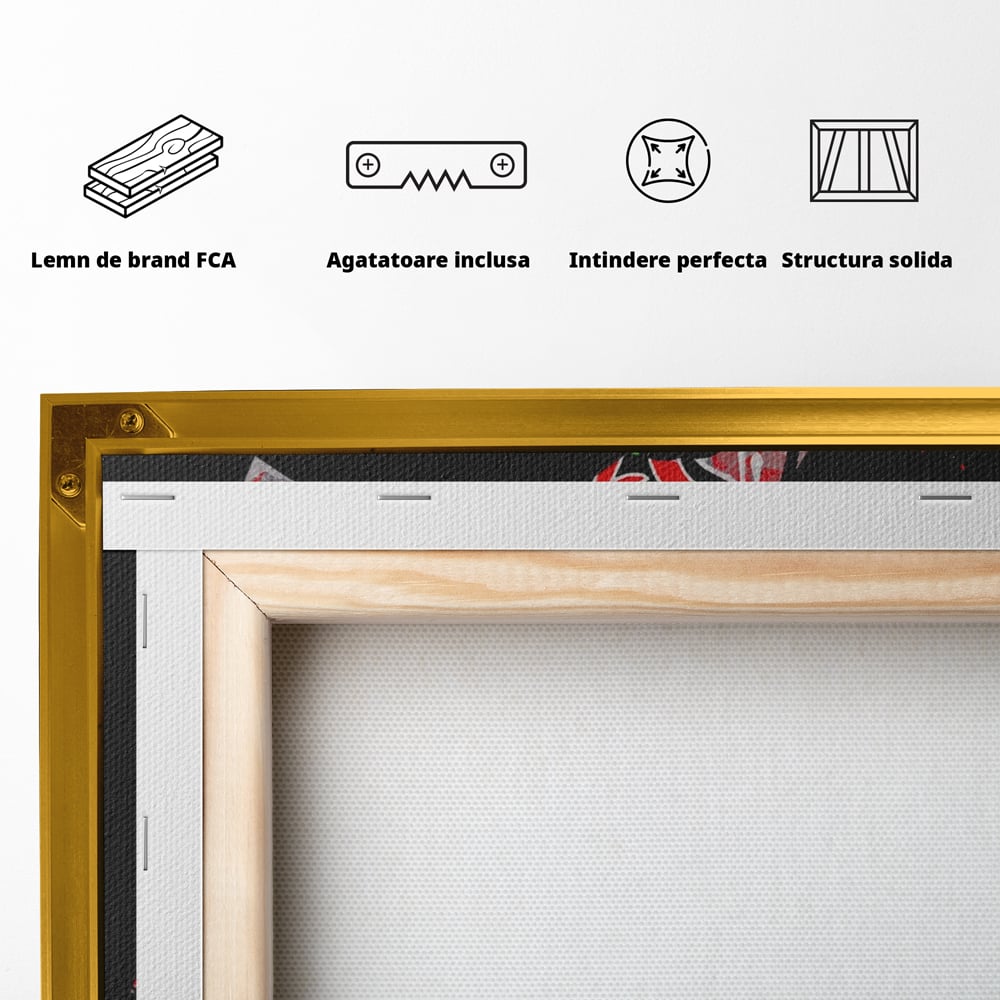 Tablou Canvas A1206, The Euro Sign , Decorativ, Birou, Graffiti Euro, Bani, Living, Culori Vibrante