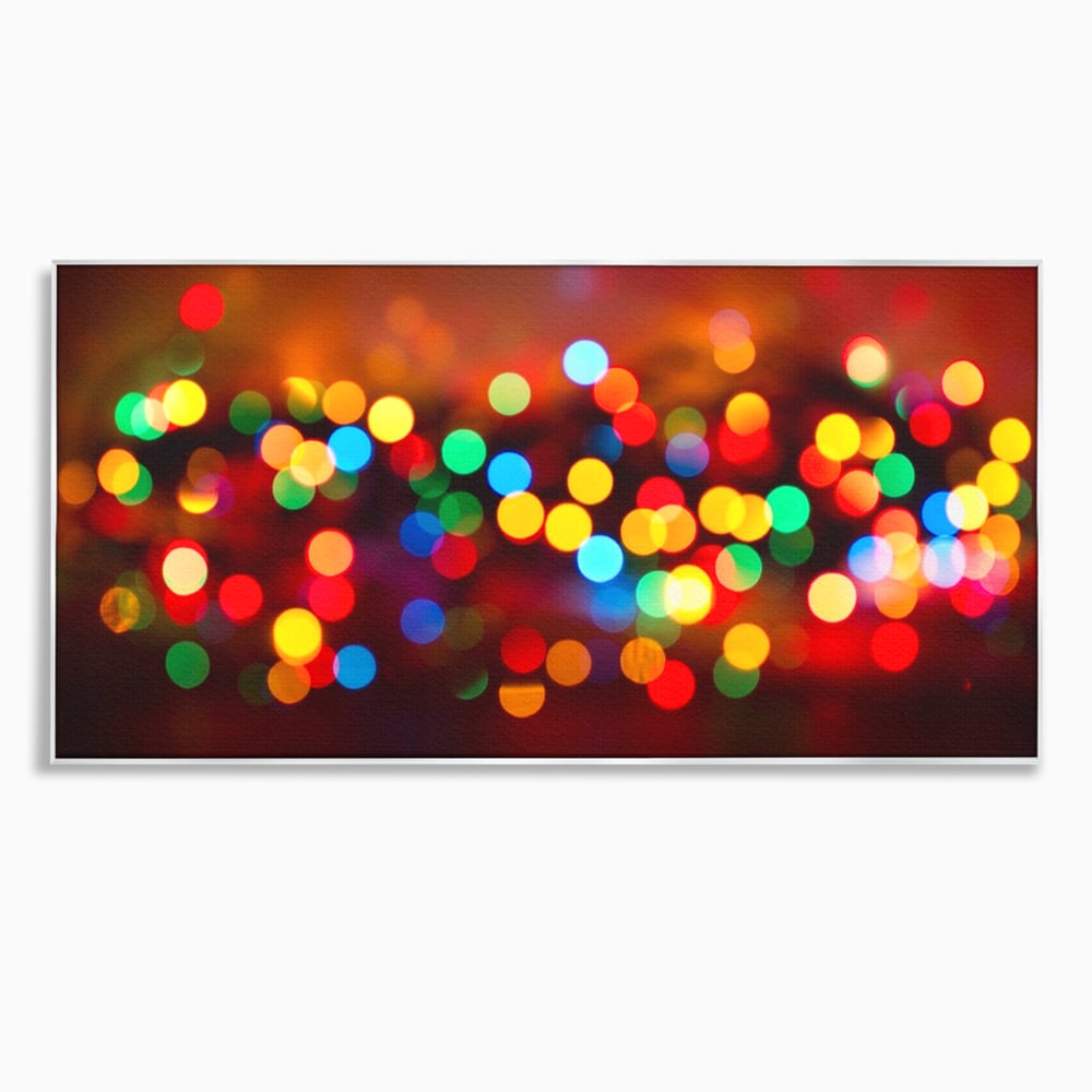 Tablou canvas cu tablou canvas cu lumini bokeh, in rama de aluminiu argintiu
