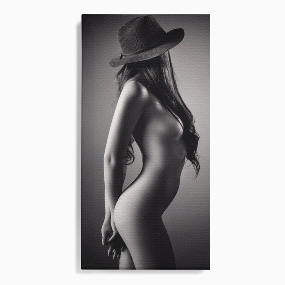 Tablou canvas cu tablou canvas cu silueta de femeie, fara rama, pe sasiu de lemn