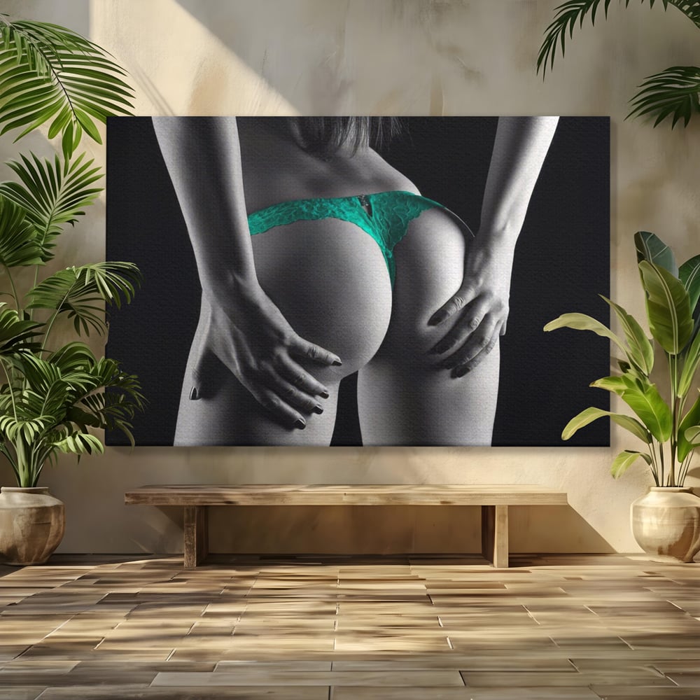 Tablou canvas cu tablou canvas cu silueta senzuala, fara rama, pe sasiu de lemn