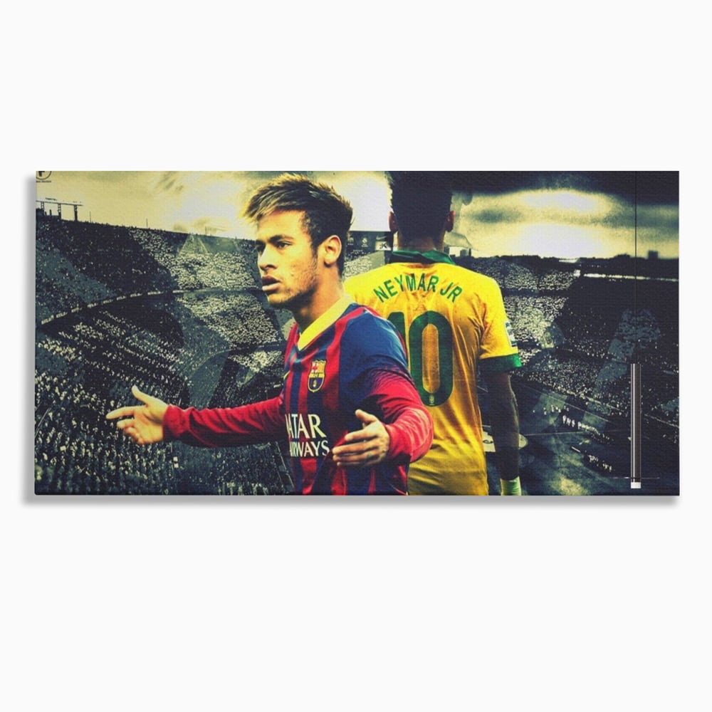 Tablou canvas cu tablou canvas cu fotbalistul neymar, fara rama, pe sasiu de lemn