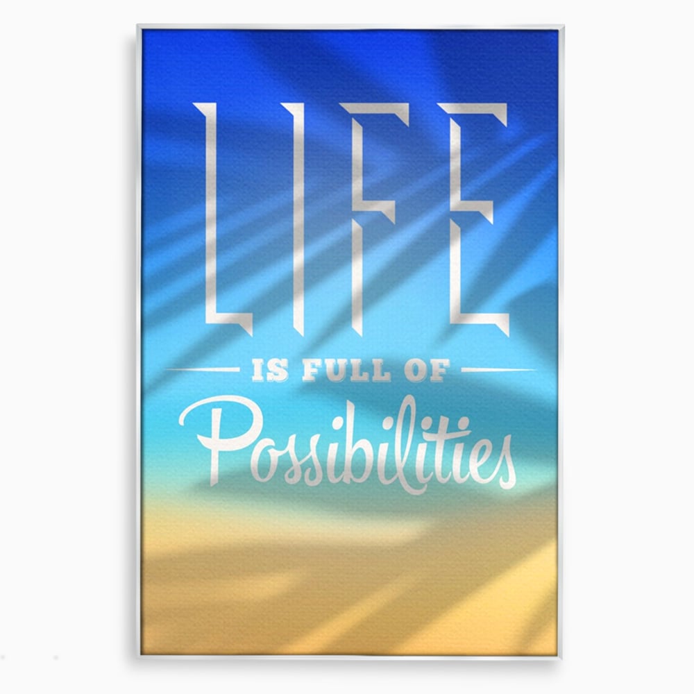 Tablou canvas cu tablou motivational vertical cu mesaj, in rama de aluminiu argintiu