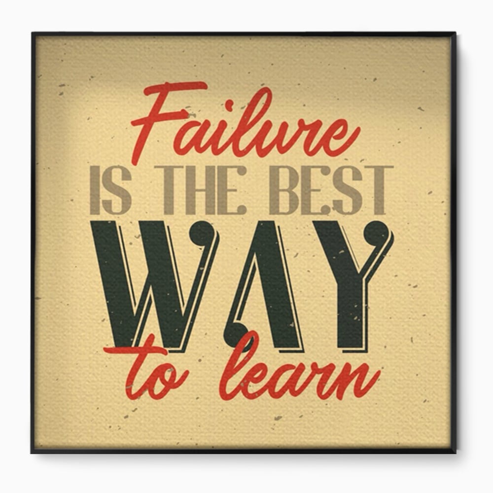 Tablou canvas cu tablou canvas cu mesaj motivational, in rama de aluminiu negru