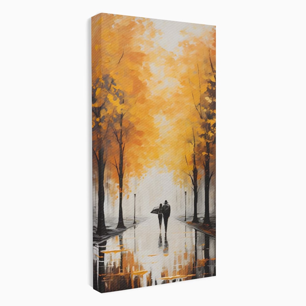 Tablou canvas cu tablou canvas cuplu sub umbrela, fara rama, pe sasiu de lemn