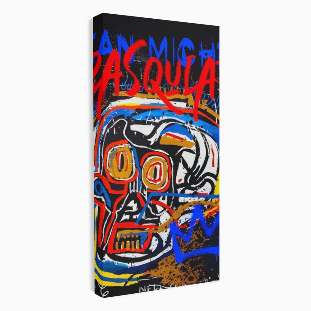 Tablou canvas cu tablou canvas cu portret stil graffiti, fara rama, pe sasiu de lemn
