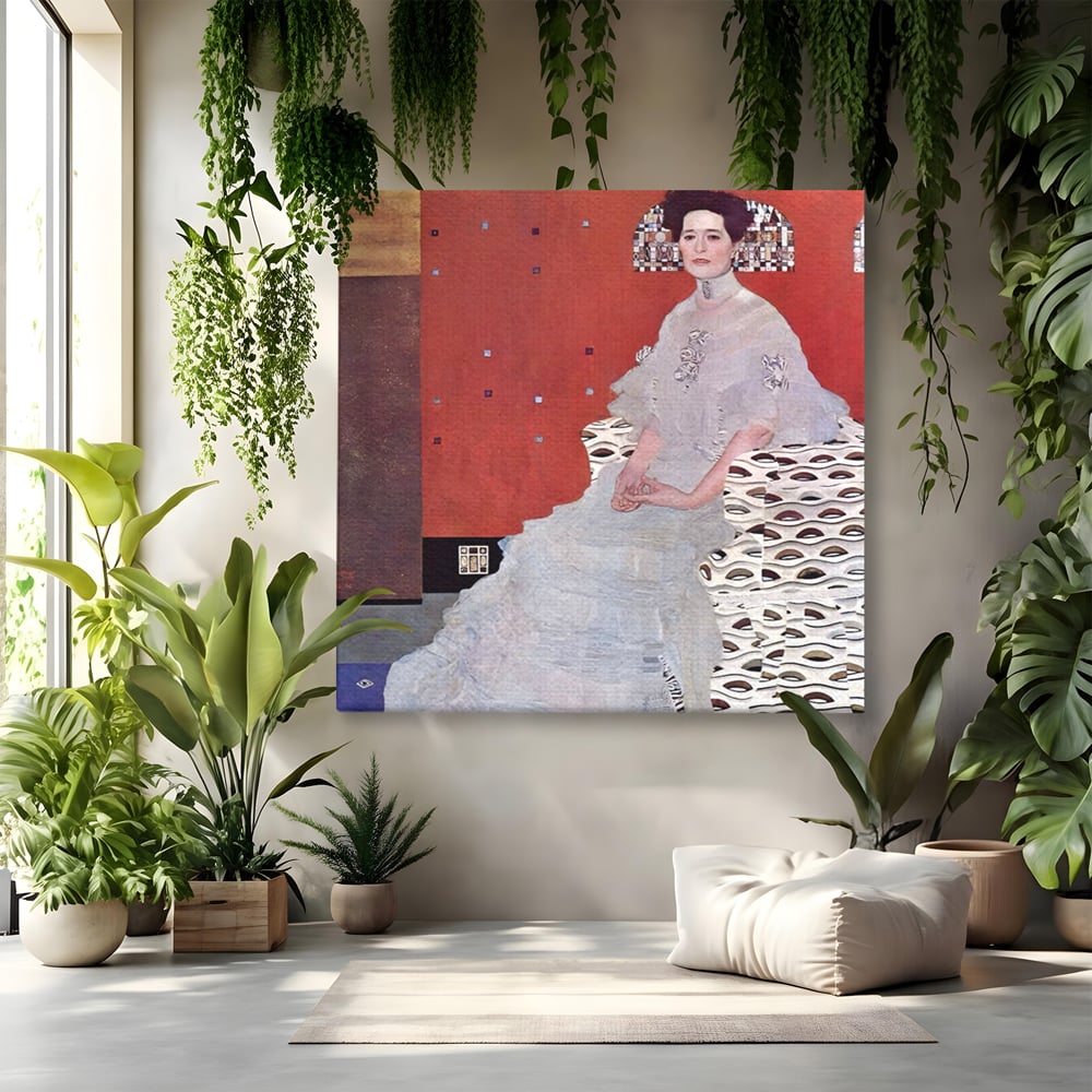 Tablou canvas cu reproducere pictura fritza riedler de klimt, fara rama, pe sasiu de lemn