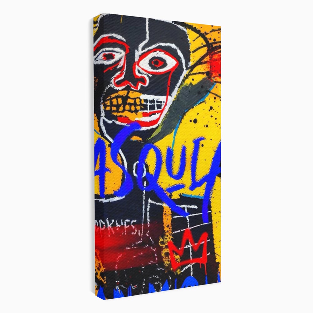 Tablou canvas cu tablou canvas cu portret stil graffiti, fara rama, pe sasiu de lemn