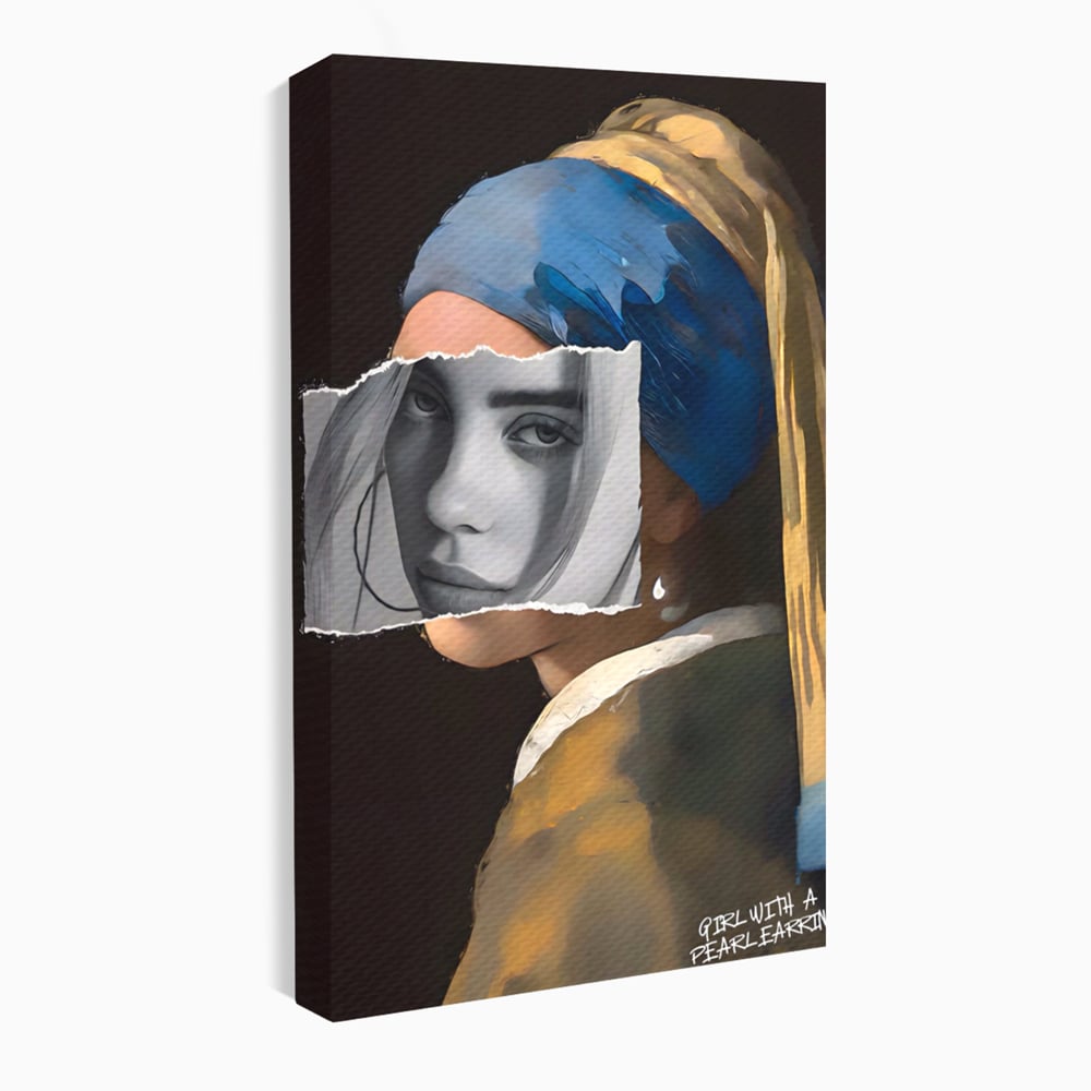 Tablou canvas cu tablou canvas portret feminin modern, fara rama, pe sasiu de lemn