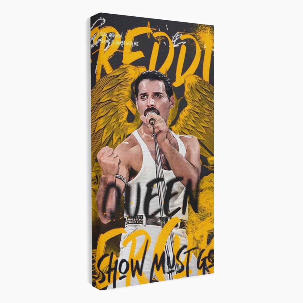 Tablou canvas cu tablou canvas cu freddie mercury, fara rama, pe sasiu de lemn