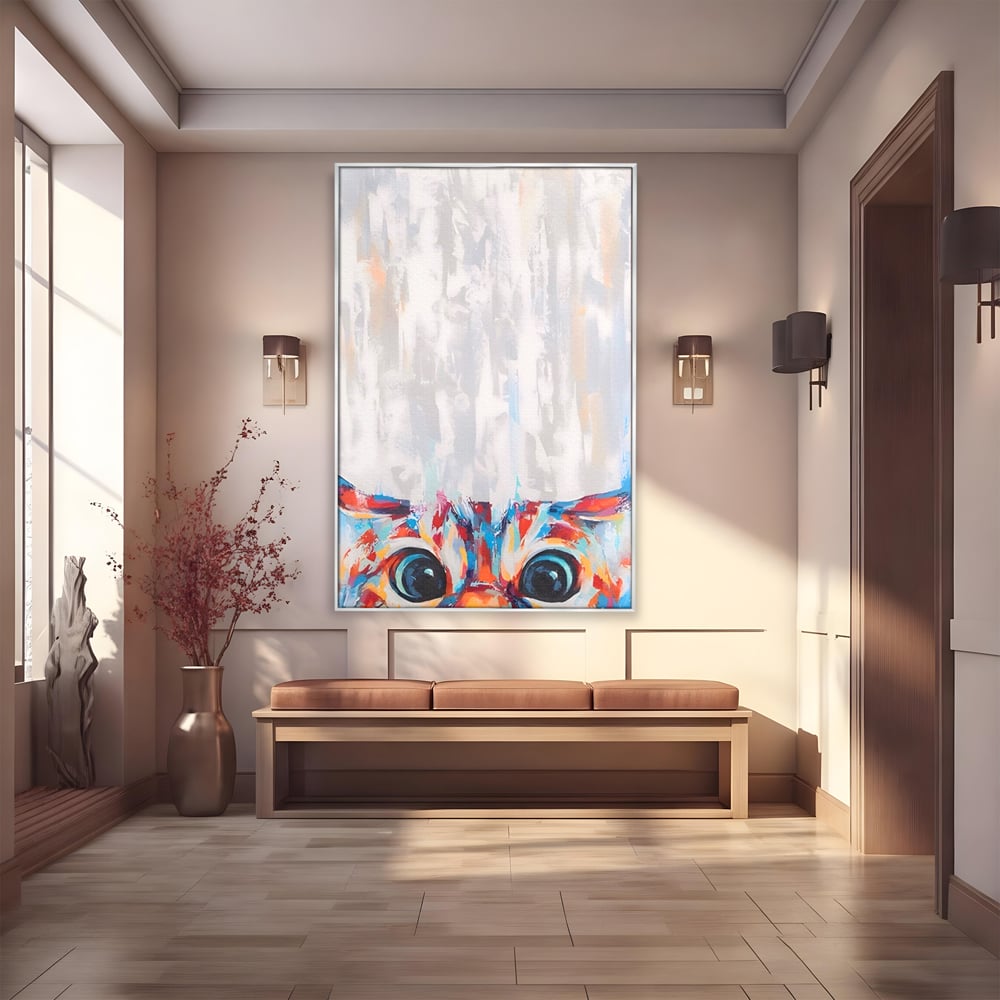 Tablou Canvas A1529, Cat Eyes , Room, Pisica, Privire, Animal, Felina, Dressing, Club Sportiv, Culori Vibrante