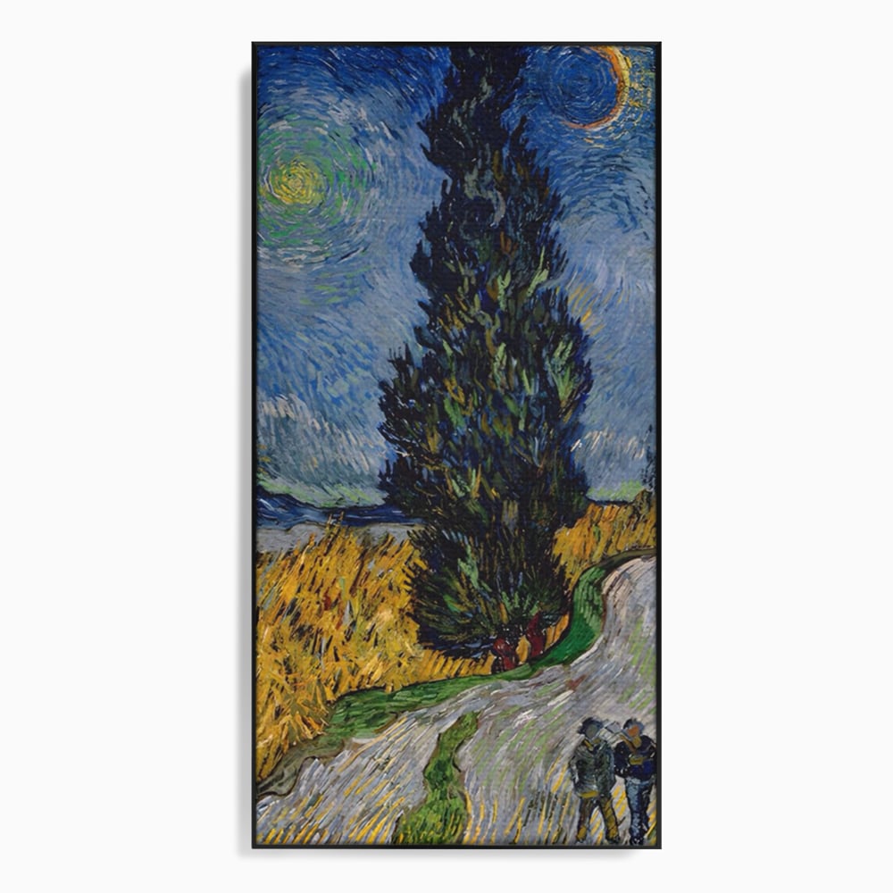 Tablou canvas cu reproducere pictura van gogh, in rama de aluminiu negru
